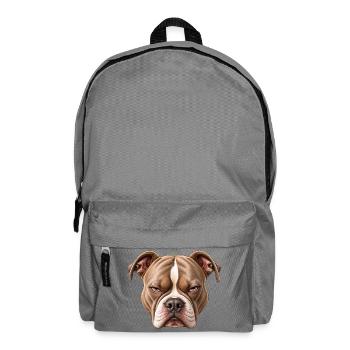 Statement bulldog Kopf  - Rucksack - Mittelgrau - Vorne