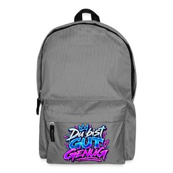 Du bist gut genug  - Rucksack - Mittelgrau - Vorne