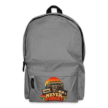 Vergessen Sie niemals die Retro-Kassette - Rucksack - Mittelgrau - Vorne