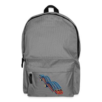 Hohenzollernbrücke Farbkunst - Rucksack - Mittelgrau - Vorne