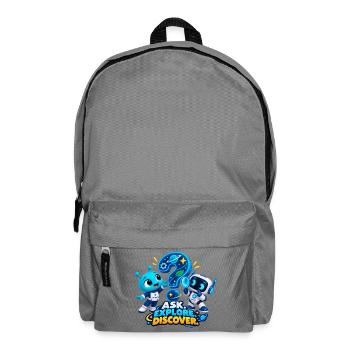 Frag. Erkunde. Entdecke. - Rucksack - Mittelgrau - Vorne