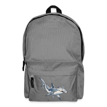 Tiefsee Hai Illustration - Rucksack - Mittelgrau - Vorne