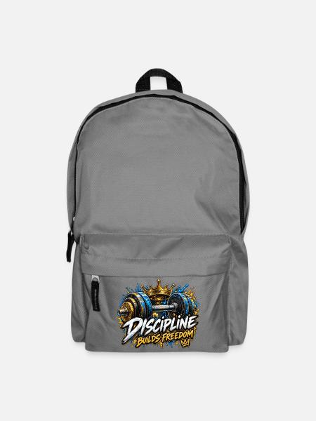 Disziplin baut Freiheit - Rucksack - Mittelgrau