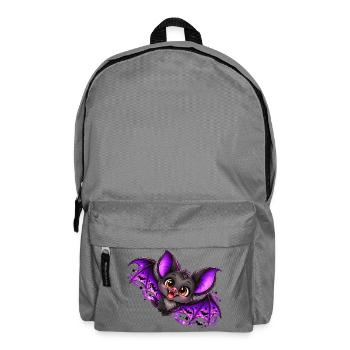 Lila Kuschelbat  - Rucksack - Mittelgrau - Vorne