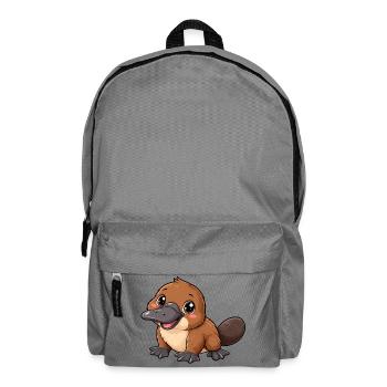 Schnabeltier Kawaii Style – Süßes Australienmotiv - Rucksack - Mittelgrau - Vorne