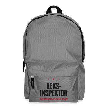Keks-Inspektor – Qualitätskontrolle läuft - Rucksack - Mittelgrau - Vorne