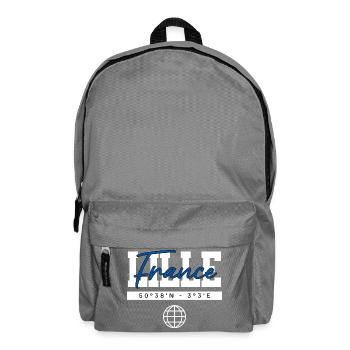 Lille Frankreich Koordinaten Reise Souvenir - Rucksack - Mittelgrau - Vorne