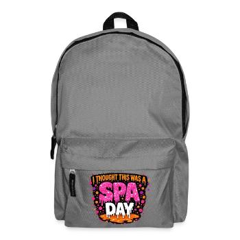  I Thought This Was A Spa Day Lustiger Wellness - Rucksack - Mittelgrau - Vorne