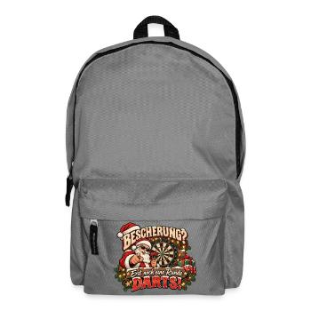 Darts lustiges weihnachtliches Motiv Dart-Motiv - Rucksack - Mittelgrau - Vorne