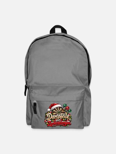 Weihnachten Darts Dartpfeil statt Zuckerstangen - Rucksack - Mittelgrau