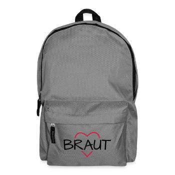 Braut Herz JunggesellinnenabschiedHochzeit - Rucksack - Mittelgrau - Vorne
