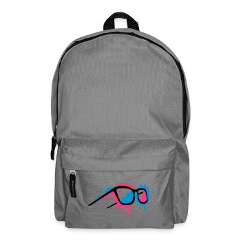3D glasses in graffiti style - Backpack - elephant grey - Front