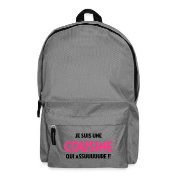 Onkel / Tante / Vetter / Cousin / Kusine - Rucksack - Mittelgrau - Vorne