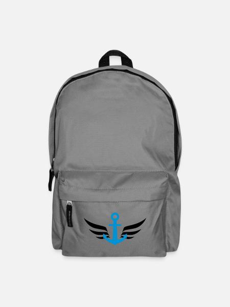Seemann / Boot / Marine / Meer / Fischer - Rucksack - Mittelgrau
