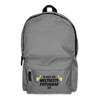 der weltbeste fotograf - Rucksack - Mittelgrau - Vorne