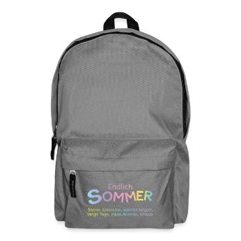 Endlich Sommer: Pastellfarben - Rucksack - Mittelgrau - Vorne