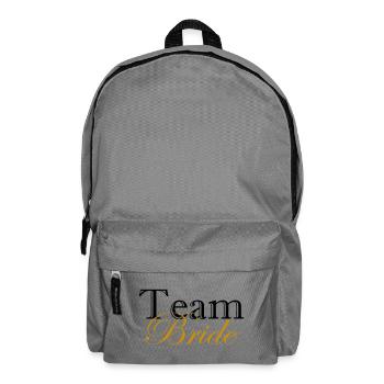 Team Bride T-Shirt Bachelor Gold Wedding Gift - Backpack - elephant grey - Front