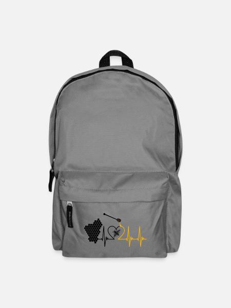Biene, Honig, Puls, Honigbiene, Imker, Bienenwabe - Rucksack - Mittelgrau