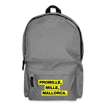 Promille, Mille, Malle - Rucksack - Mittelgrau - Vorne