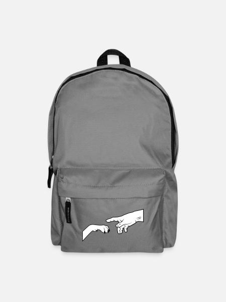 Hundepfote - gib Pfote - Rucksack - Mittelgrau