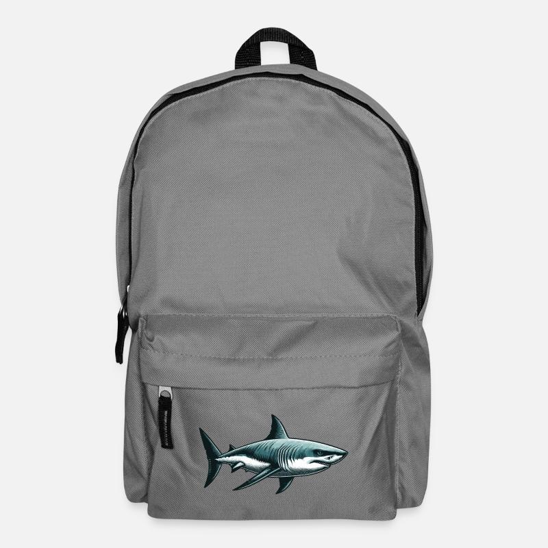 Grand requin blanc - Sac à dos - gris éléphant