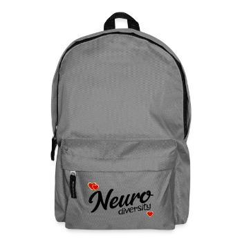 Inclusion Neurodiversity Heart - Backpack - elephant grey - Front