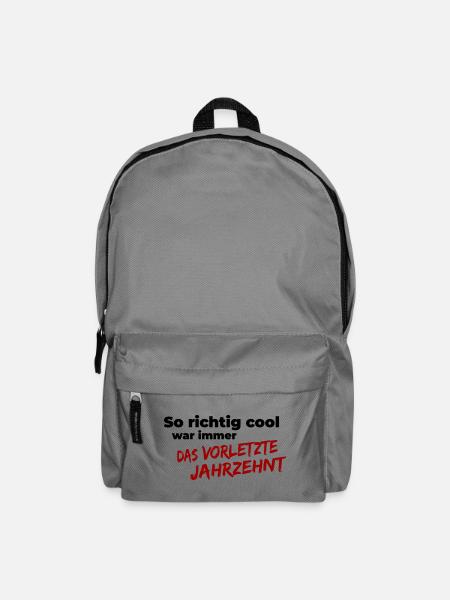 das vorletzte Jahrzehnt - Rucksack - Mittelgrau