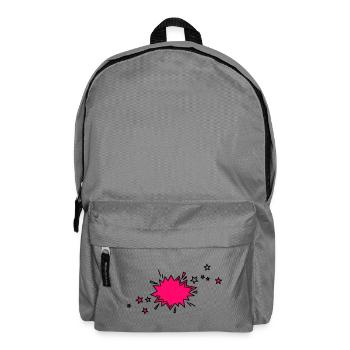 Comic Element in schwarz und pink - Rucksack - Mittelgrau - Vorne
