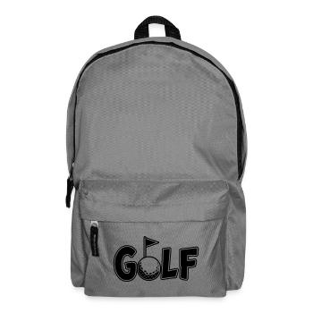 Lettrage de golf avec balle de golf et drapeau de golf - Sac à dos - gris éléphant - Devant