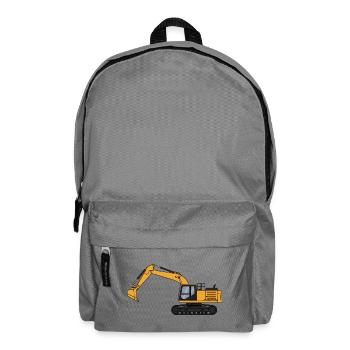 Bagger Baggerfahrer Baustelle - Rucksack - Mittelgrau - Vorne