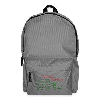 Noël – Amis en pain d’épices & teckel - Sac à dos - gris éléphant - Devant