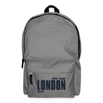 London Bold Typography Navy - Backpack - elephant grey - Front