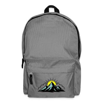 Mountains Clouds Peaks - Backpack - elephant grey - Front