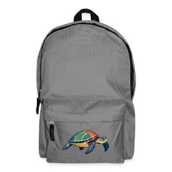 Colorful Sea Turtle Pop Art - Backpack - elephant grey - Front