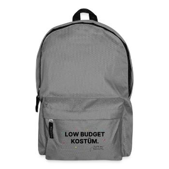 Low Budget Kostüm mit Konfetti – Anti Fasching - Rucksack - Mittelgrau - Vorne