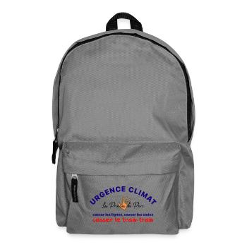 Urgence_climat_casser_le_train-train - Sac à dos - gris éléphant - Devant