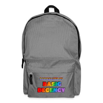 Radicalized by Basic Decency - Backpack - elephant grey - Front