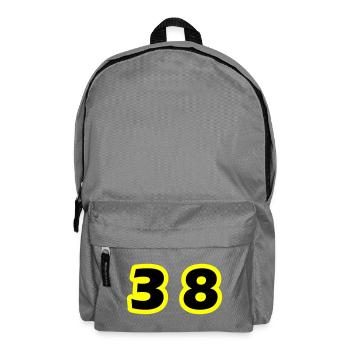 Symbole du chiffre 38 - Sac à dos - gris éléphant - Devant