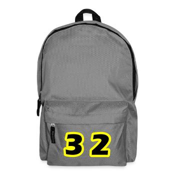 32 Symbole numérique - Sac à dos - gris éléphant - Devant