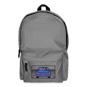 Retro Car Miami Logo - Sac à dos - gris éléphant - Devant