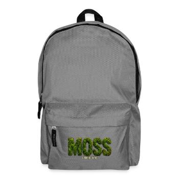 MOSS – Growing Inside Me | Botanical pun - Backpack - elephant grey - Front