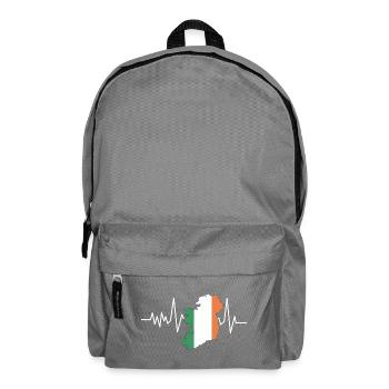 Herzschlag Irland Flagge - Rucksack - Mittelgrau - Vorne