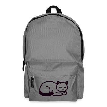 Schlafende Katze Icon - Rucksack - Mittelgrau - Vorne