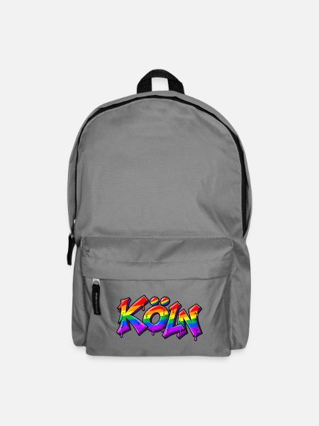 Köln Graffiti 🌈 - Rucksack - Mittelgrau