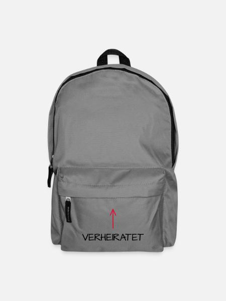 Verheiratet Pfeil Hochzeit Partnerlook - Rucksack - Mittelgrau