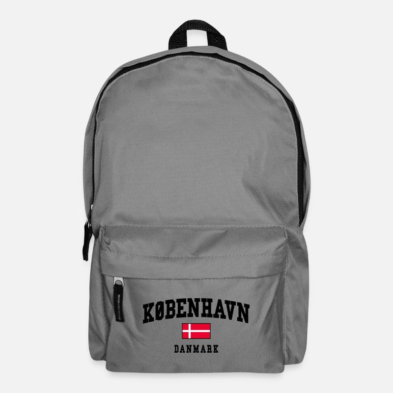 Copenhagen Denmark Flag Design - Backpack - elephant grey