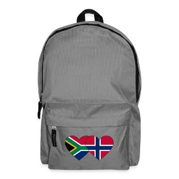 South Africa Norway Flag Heart - Backpack - elephant grey - Front