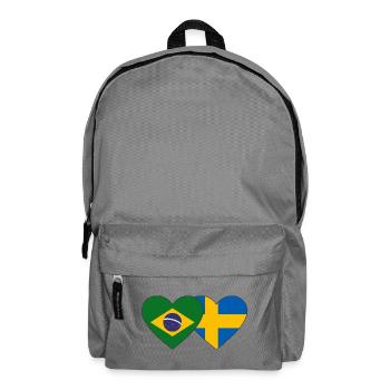 Brésil Suède Flag Heart - Sac à dos - gris éléphant - Devant