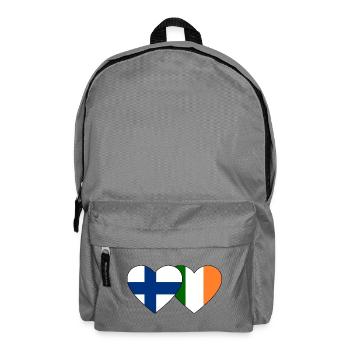 Finnland Irland Flagge Herz - Rucksack - Mittelgrau - Vorne