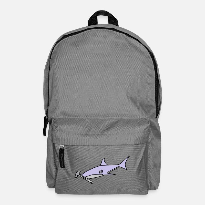 Hammerkopf-Hai - Rucksack - Mittelgrau